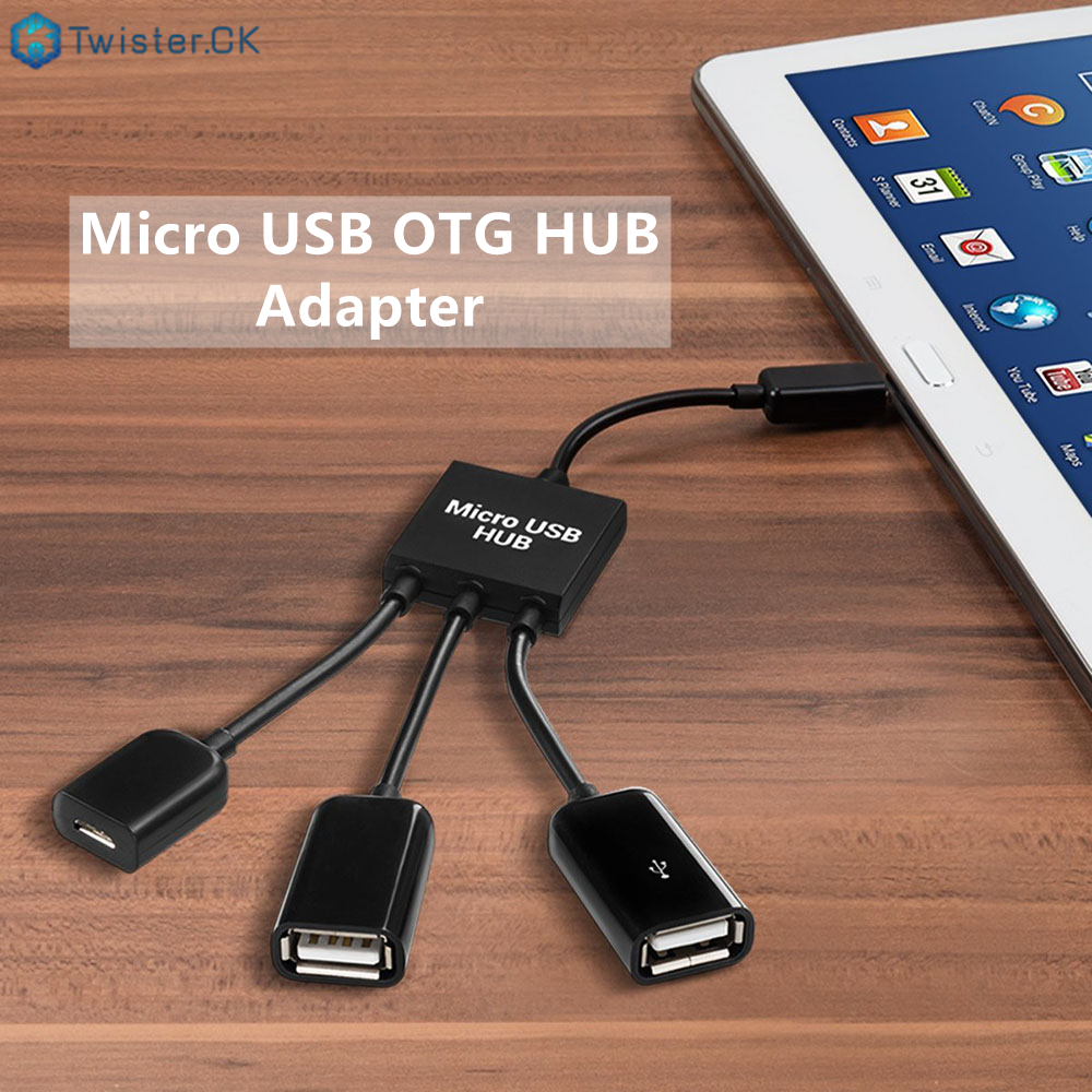 【kho sẵn sàng】Bộ Chuyển Đổi Hub Micro USB OTG Cho Điện Thoại Thông Minh/Máy Tính Bảng Bộ Chia Micro USB Cho Apple Samsung Lenovo