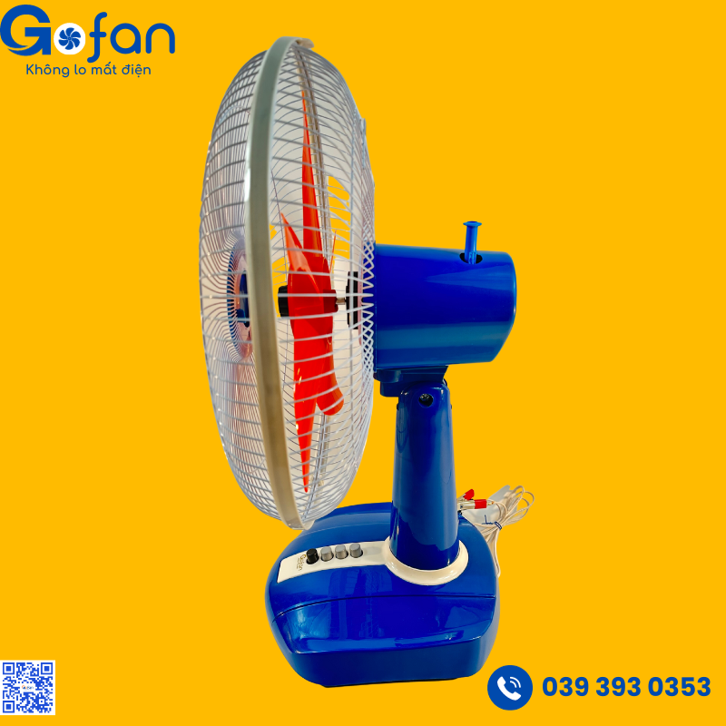 Quạt bàn B3 kẹp bình Ắc Quy DC 12V