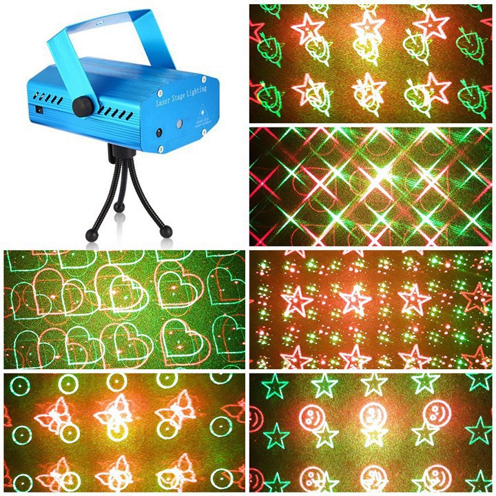 Đèn Chiếu Lazer Mini Chớp Theo Nhạc trang trí tết