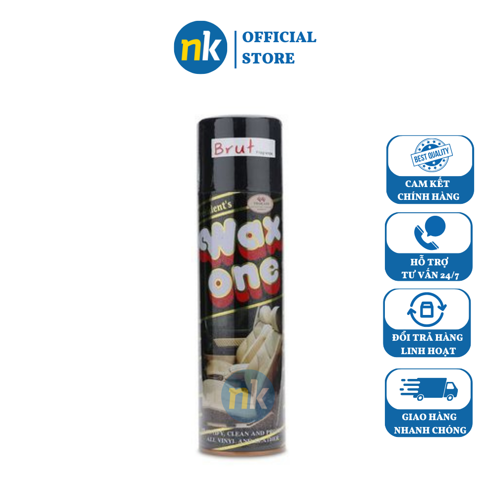 Chai xịt đánh bóng da cao cấp Wax One 450ml - đánh bóng quần áo da, giày da, dép da , balo, cặp , túi xách da