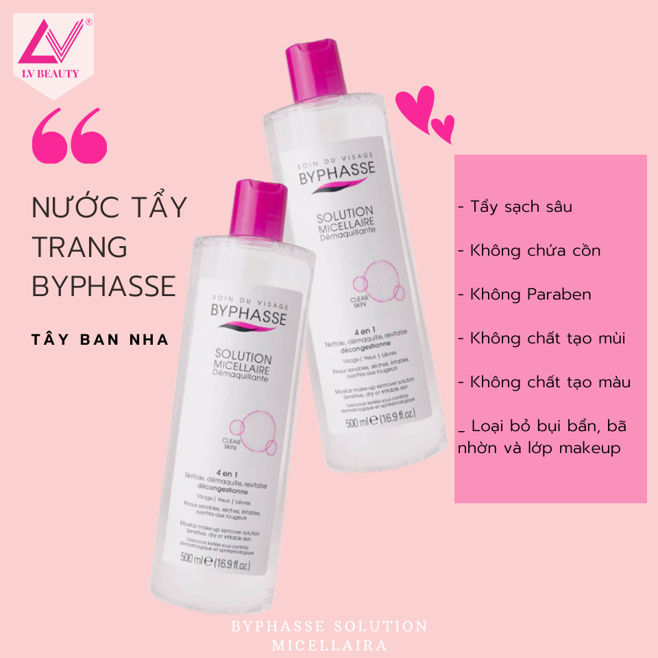 NƯỚC TẨY TRANG BYPHASSE 500ML