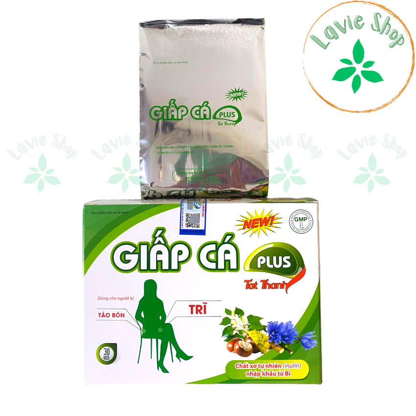 Giấp cá plus - giúp giảm trĩ, táo bón hộp 30v