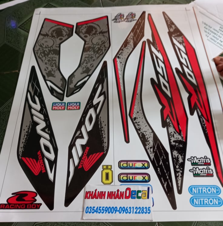 tem rời Sonic 2019 đỏ đen bạc