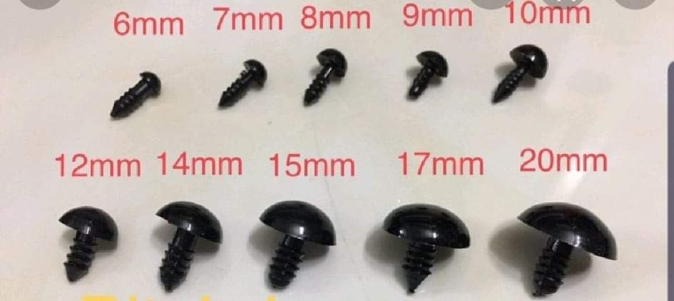 Mắt thú vặn nhiều size có kèm chốt