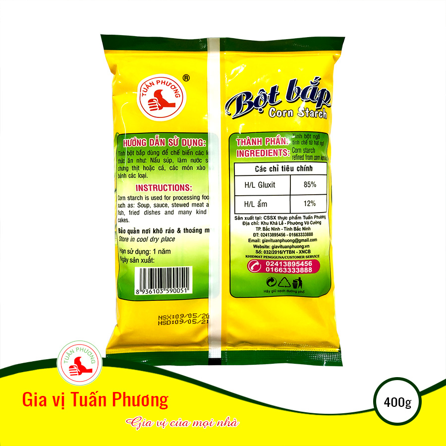 Bột Bắp Tuấn Phương 400g ( Gói )