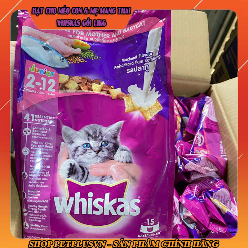Whiskas Junior Thức ăn hạt cho mèo con gói 1,1kg