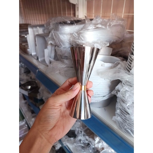Ly đong inox #304 2 đầu 30/60ml