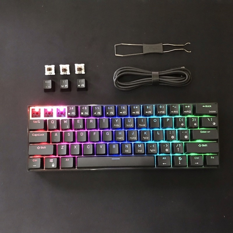 ✵ RK61 RGB HOTSWAP - Bàn Phím Cơ không dây Royal Kludge RK61 RGB kết nối 3 chế độ