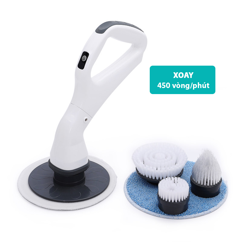 BÁO GIÁ Cây Chổi Chà Sàn | Shopee Lazada Sendo Tiki mới nhất 2 Hàng Hot Chổi chà sàn nhà vệ sinh cây cọ bồn cầu toilet đa năng - Tự động chải sạch mạnh mẽ - Dung lượng pin 2500mAh - Kèm 4 đầu thay thế tiện lợi