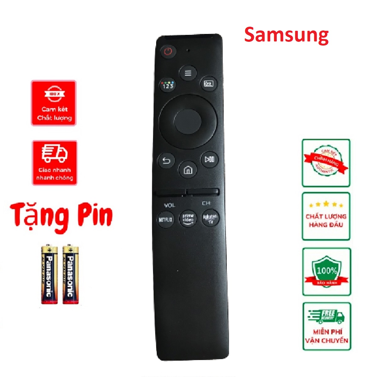 Điều khiển tivi samsung 4k smart, Remote TV samsung 4k dùng cho tất cả các dòng tv smart đều dùng được