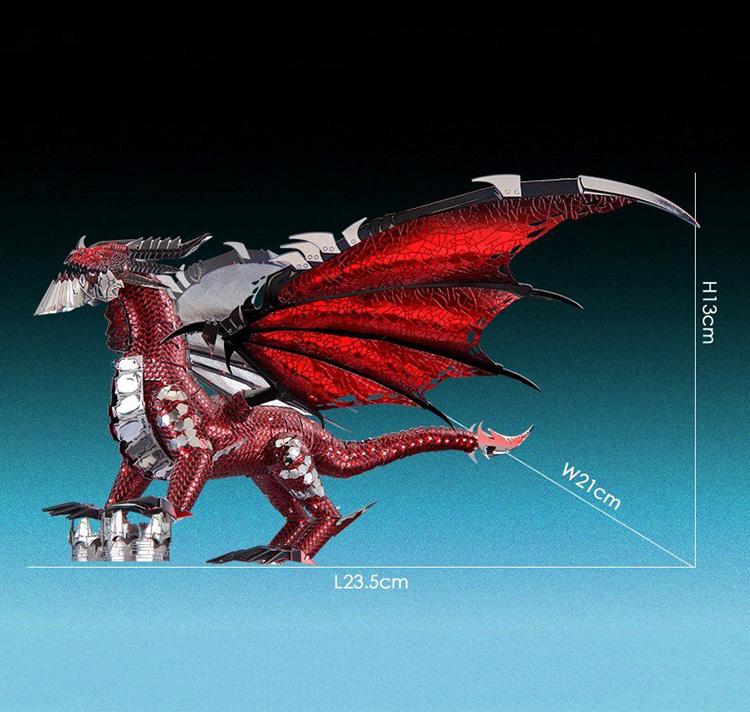 mô hình thép 3D tự ráp Piececool black Dragon