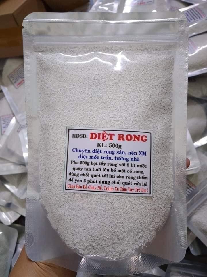 Bột tẩy rong rêu sân si măng bờ tường - 1 gói 500gram
