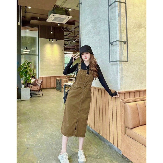 Yếm Bò Nâu Dáng Váy Siêu Hot