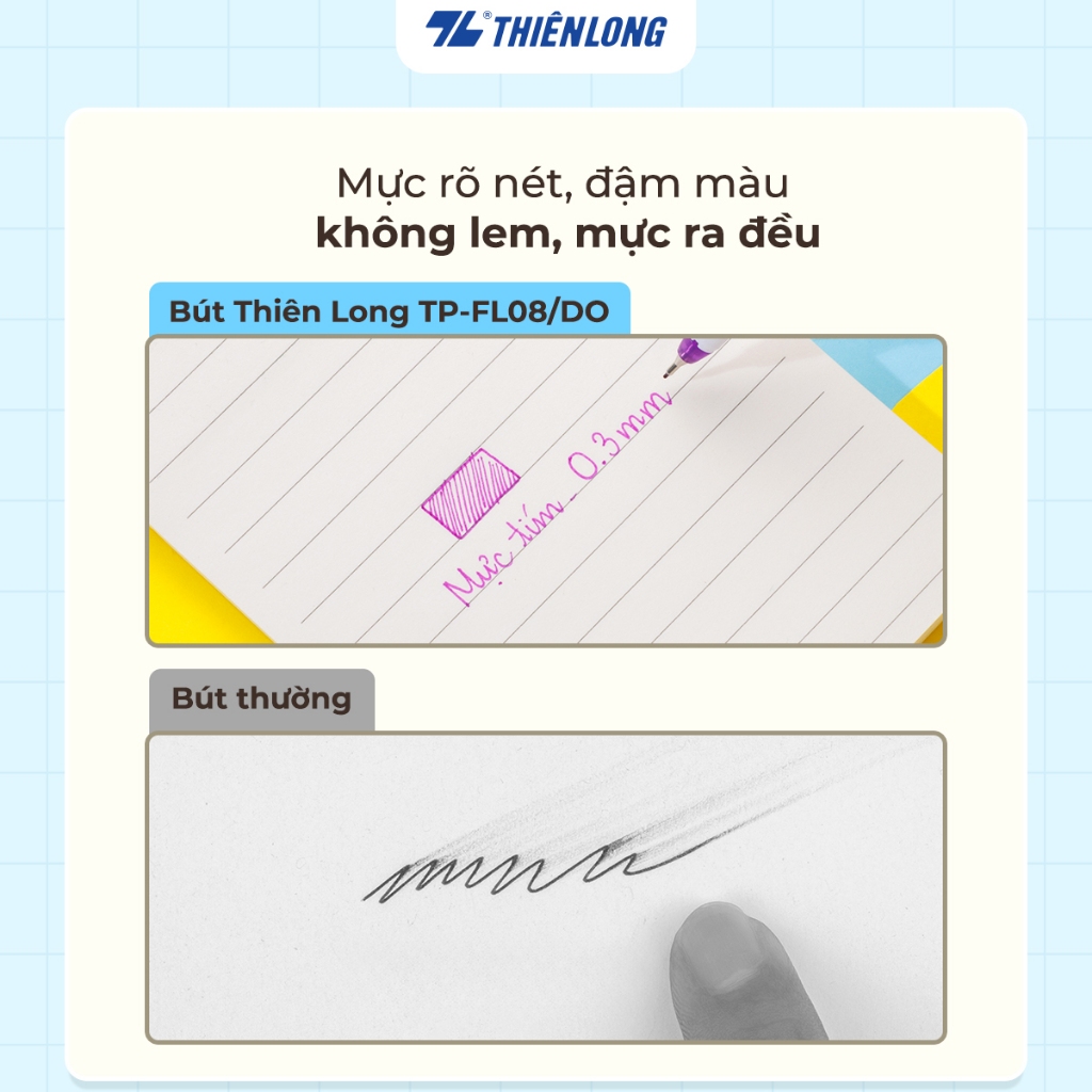 (Hộp 10 Cây) Bút lông kim Điểm 10 Doraemon TP-FL08/DO - Tím