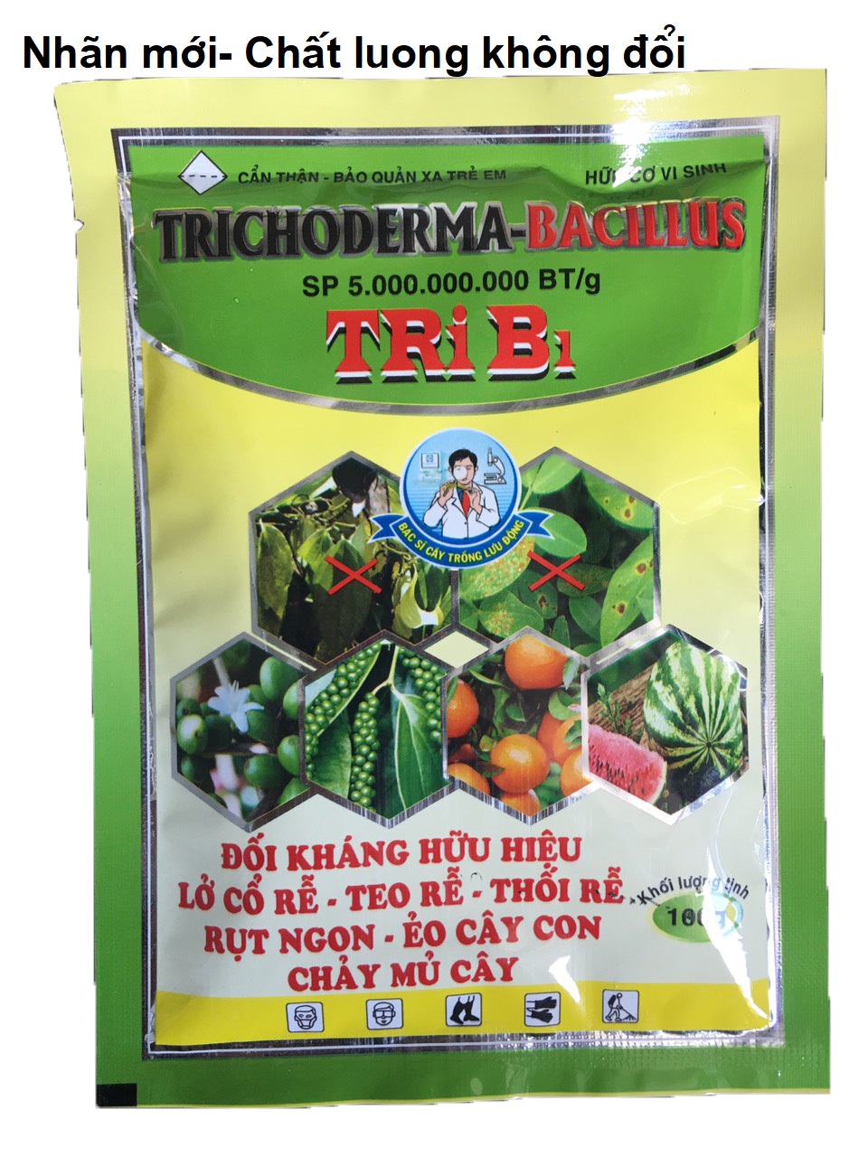 Chế phẩm Nấm Trichoderma 100g dùng phòng chống nấm rễ, thối thân trên cây