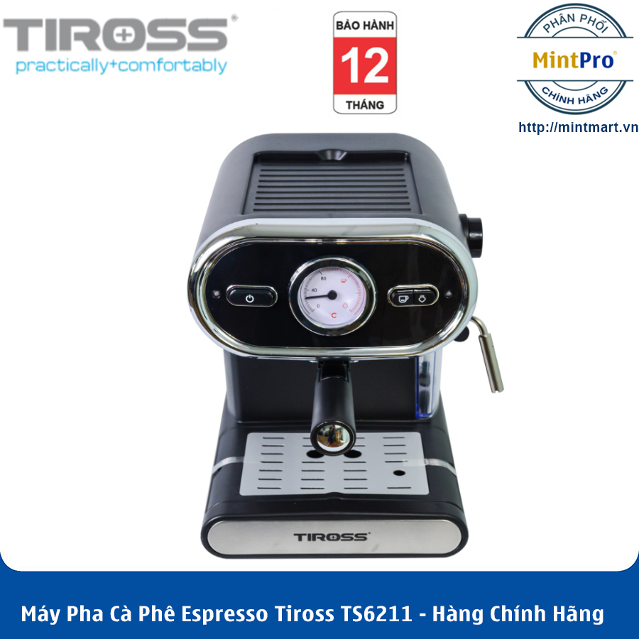Máy pha cà phê Espresso Tiross TS6211 (15 bar) - Hàng Chính Hãng