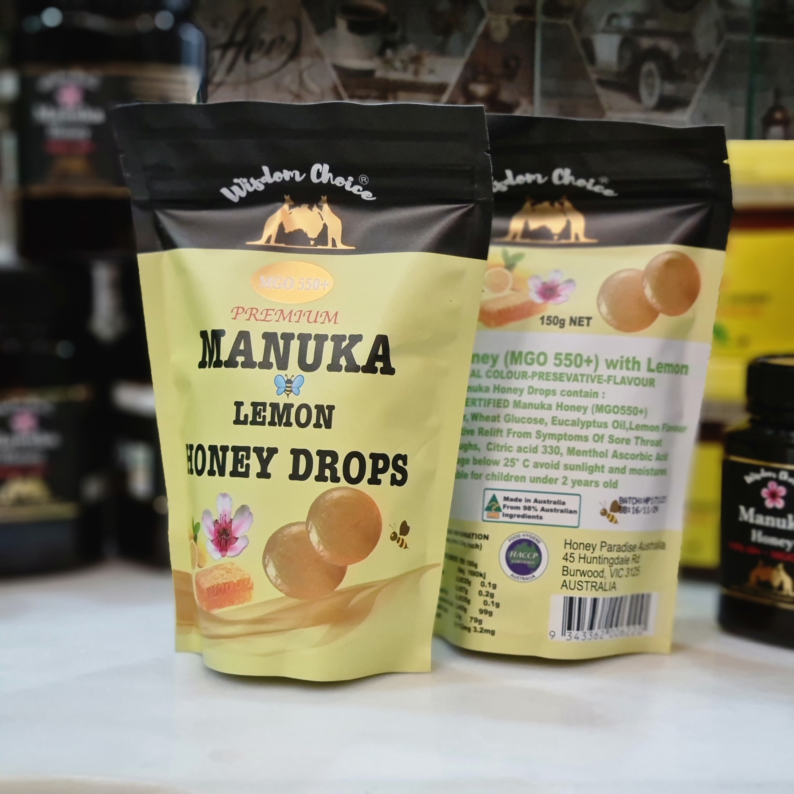 Viên ngậm mật ong Manuka và chanh gúp thanh họng tốt cho sức khỏe