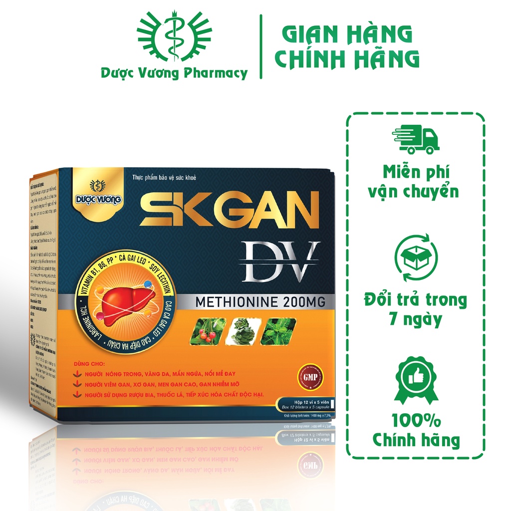 SK Gan DV Dược Vương - Giúp thanh nhiệt, mát gan, giải độc gan, hỗ trợ tăng cường chức năng gan