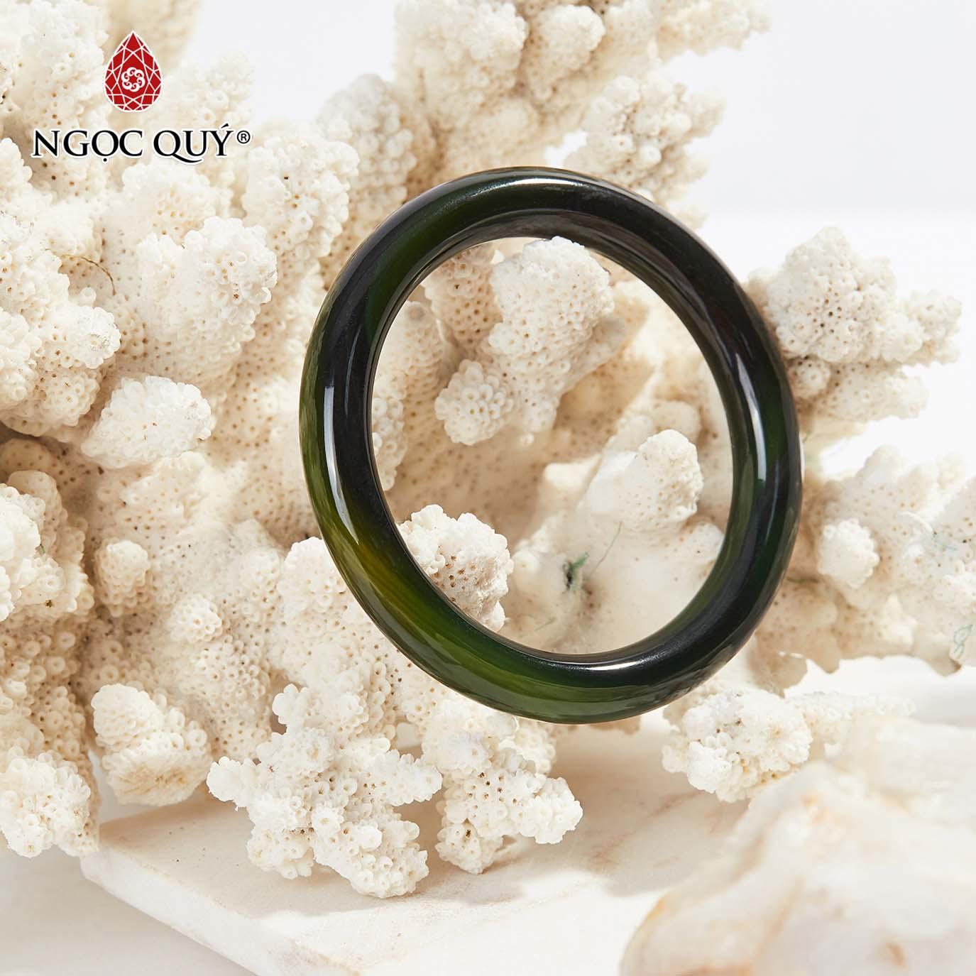 [HCM]Vòng Tay Mã Não Xanh Đen Thiên Nhiên Bản Tròn Mệnh Thủy Mộc - Ngọc Qúy Gemstones