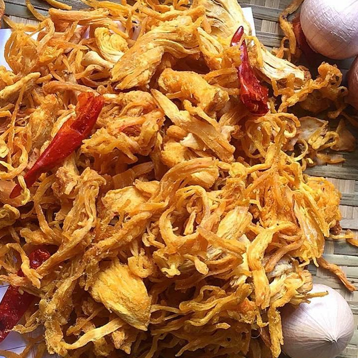 500G KHÔ GÀ XÉ CAY BƠ TỎI NGON