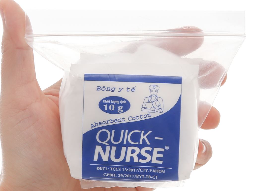 Bông gòn y tế Quick Nurse 50g miếng cắt  sẵn