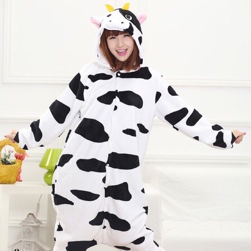 (Có sẵn) Bộ đồ thú bò sữa, bộ đồ cosplay bò sữa