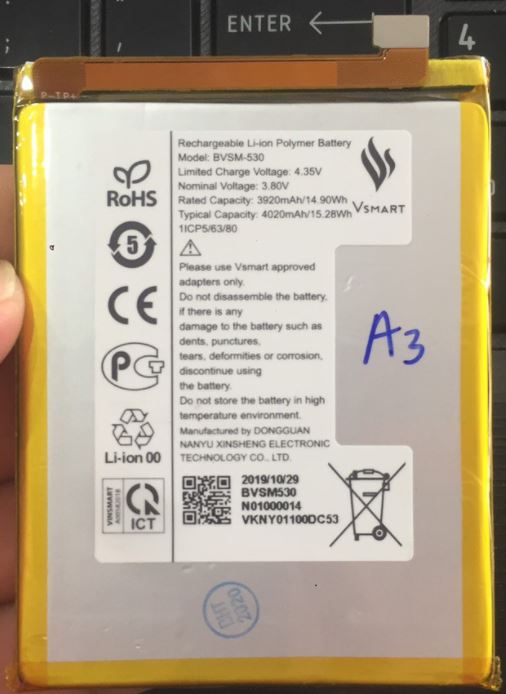 Pin Điện thoại V-smart Active 3 - BVSM-530