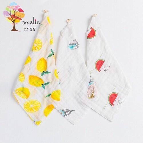Set 3 Khăn Mặt Sợi Tre Muslin