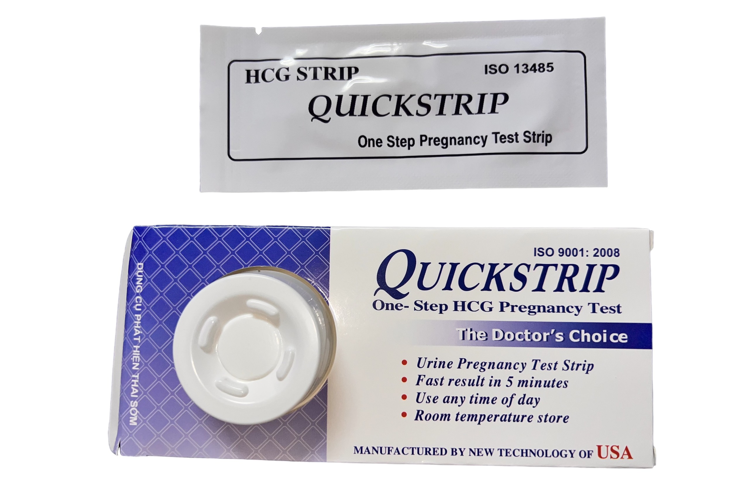 Que thử thai phát hiện sớm Quickstrip công nghệ USA