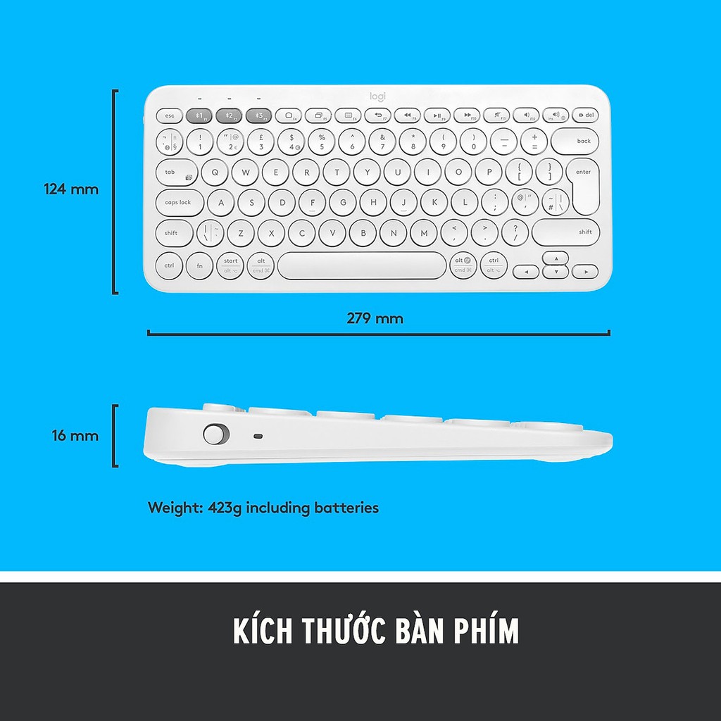 Bàn Phím Bluetooth Logitech K380 - Hàng Chính Hãng