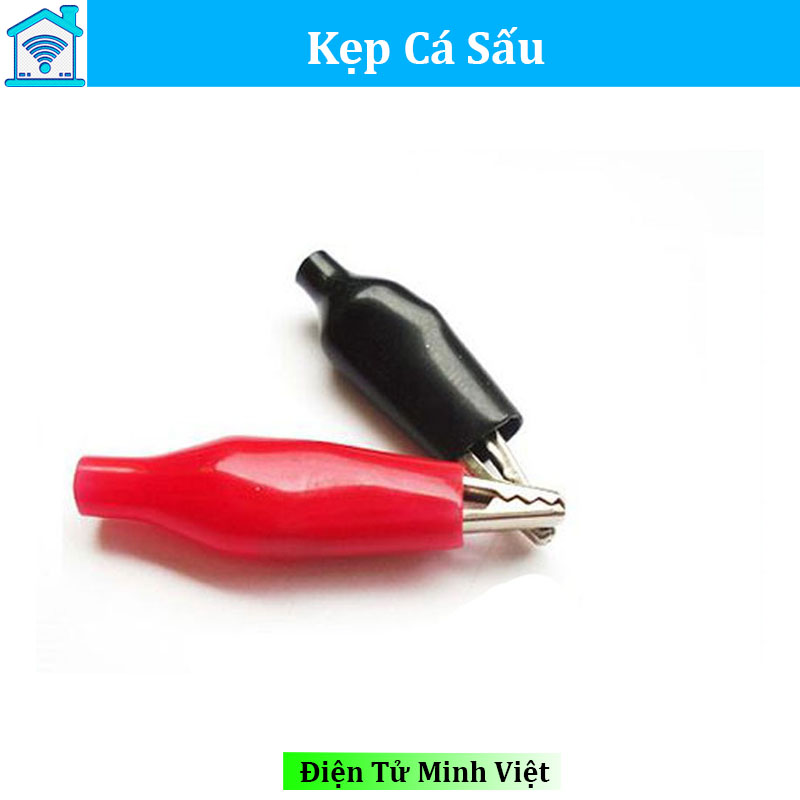 Bộ 10 Đầu Kẹp Cá Sấu 2.6cm ( 5 Đỏ - 5 Đen )