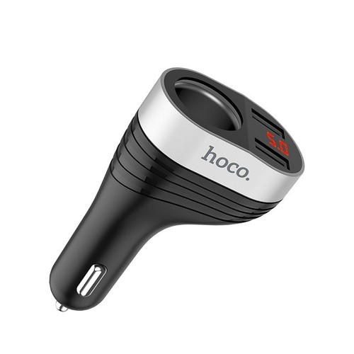 Cóc Sạc Xe Hơi Hoco Z29 2 Cổng Usb Có Đèn Led (Đen)