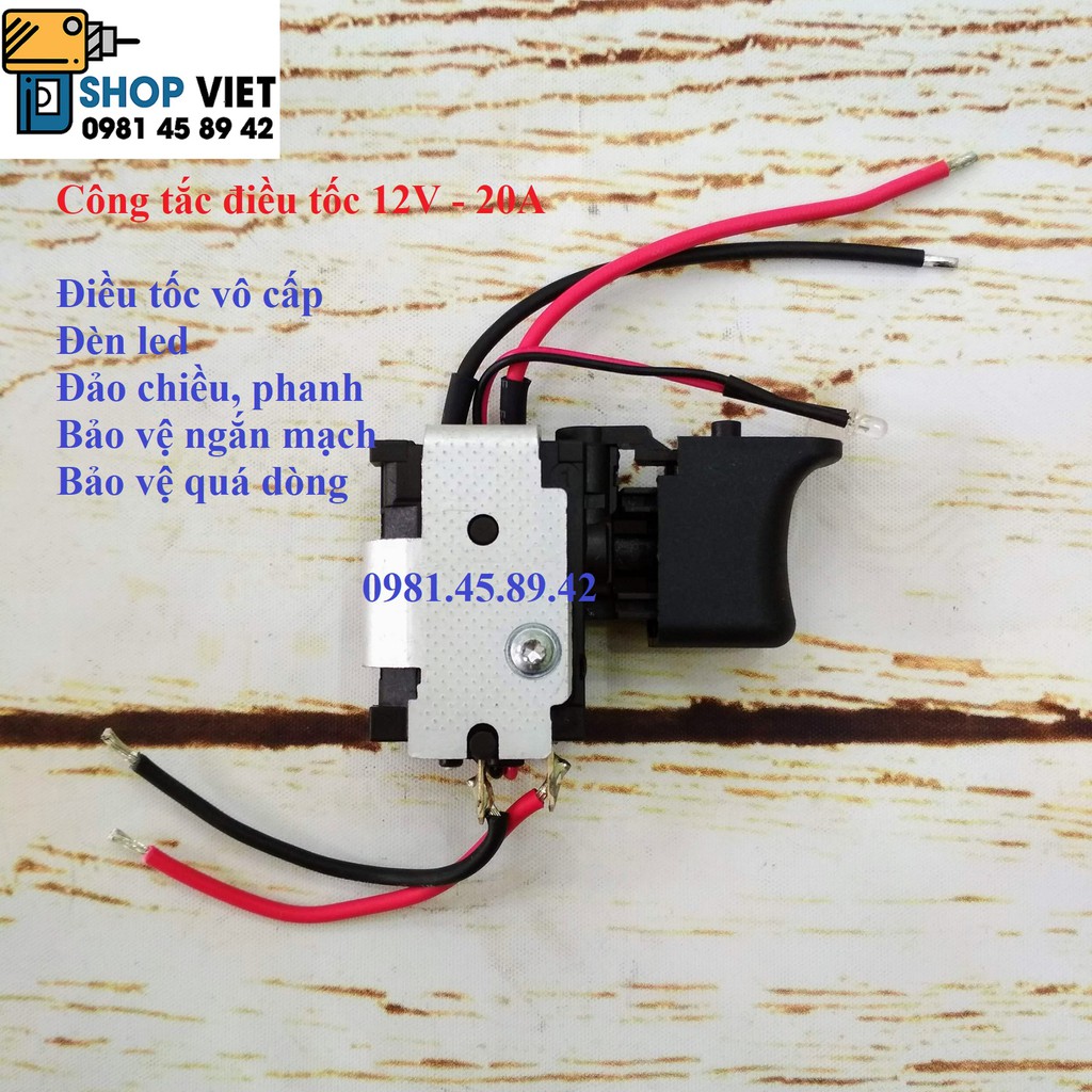 SV Công tắc điều tốc đảo chiều cho máy khoan 12V-20A