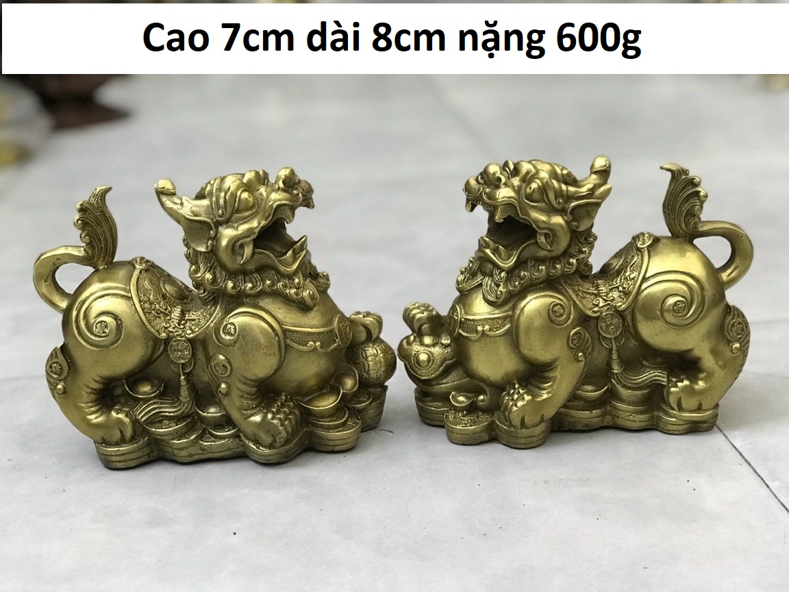 Cặp tỳ hưu như ý bằng đồng