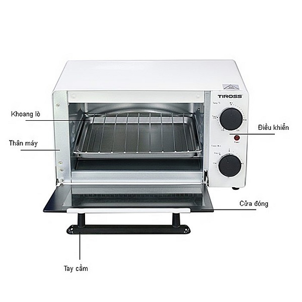 Lò nướng Tiross TS9601 9L (Trắng)