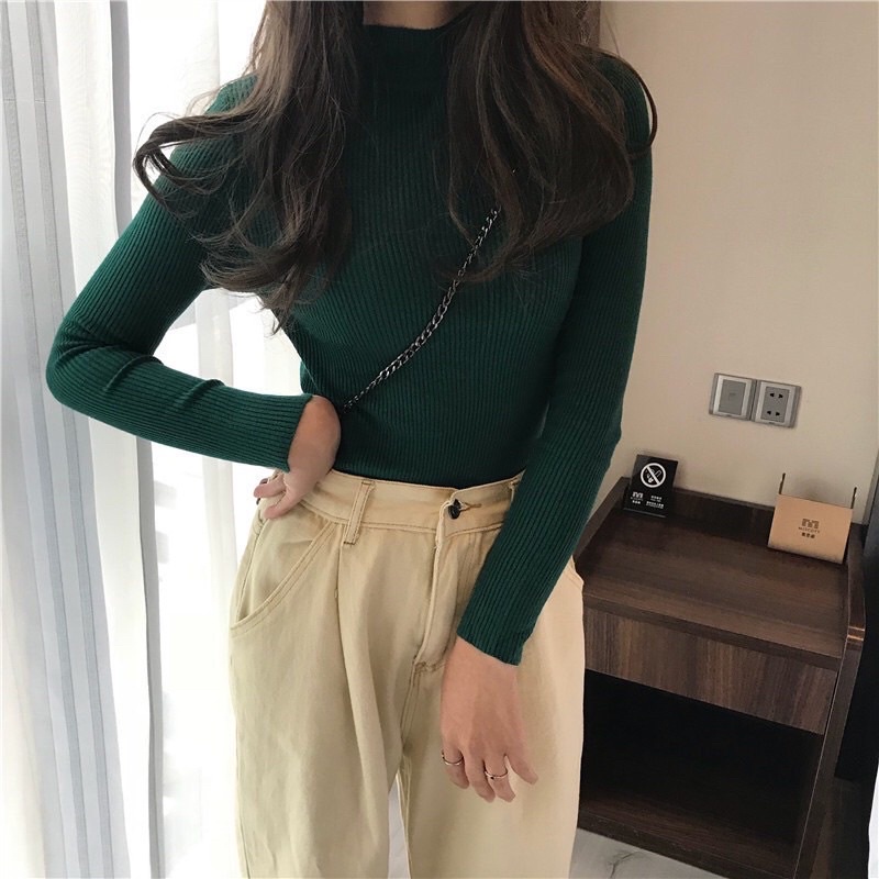 Áo len tăm cổ 3 phân (quảng châu)