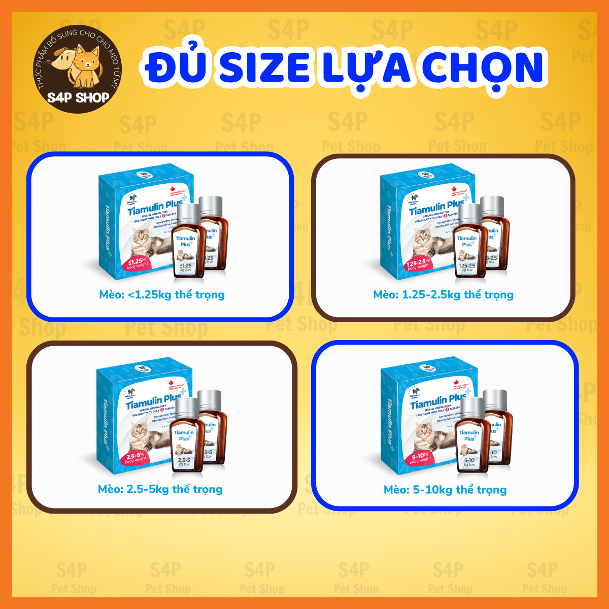 Sản phẩm hỗ trợ hô hấp cho mèo Tiamulin Plus