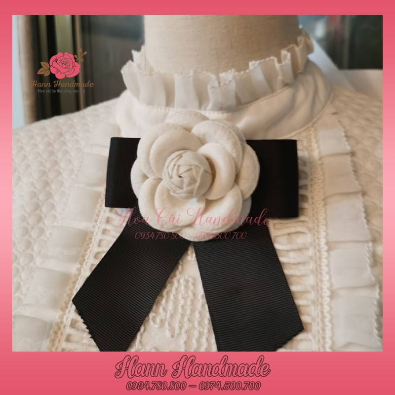 Nơ Cài Áo Cao Cấp Phối Nơ Cao Cấp [HANN HANDMADE - Hoa cài áo, phụ kiện thời trang sỉ]