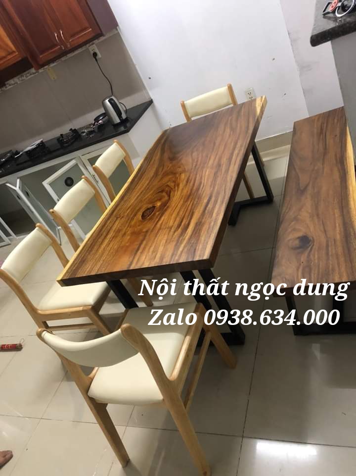 bàn gỗ me tây phòng ăn
