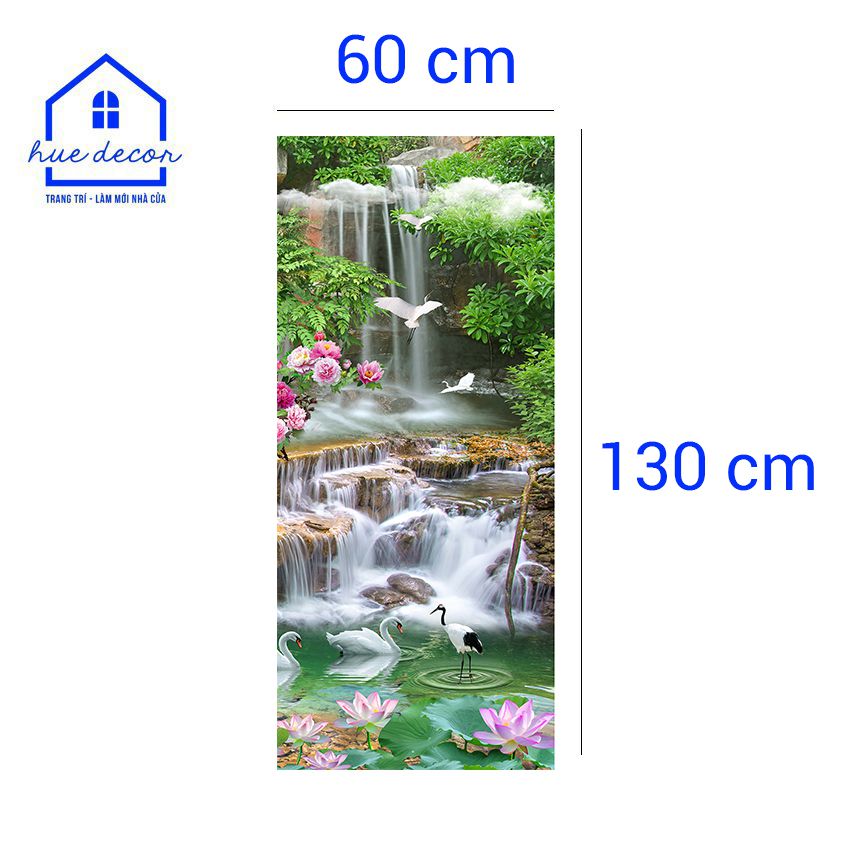 Giấy dán chuyên dụng trang trí tủ lạnh Hồ Thiên Nga chất liệu decal cao cấp siêu bền phù hợp với mọi không gian