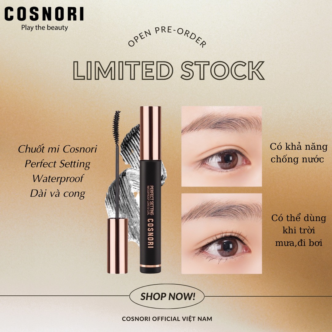 [HCM]Chuốt mi Cosnori Perfect Setting Mascara Waterproof Volume&Curl 7ml