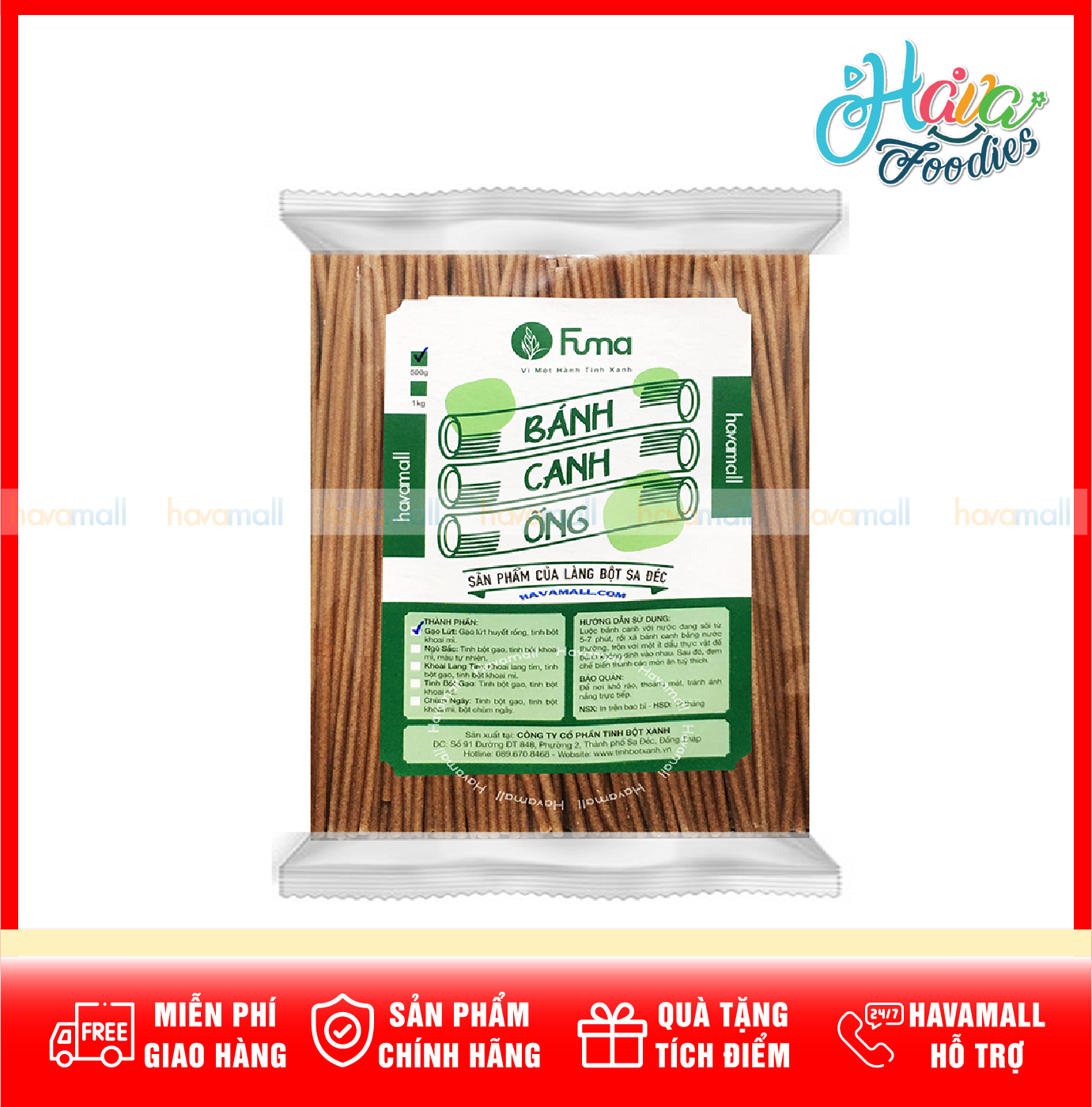 Bánh canh gạo lứt fuma 500g