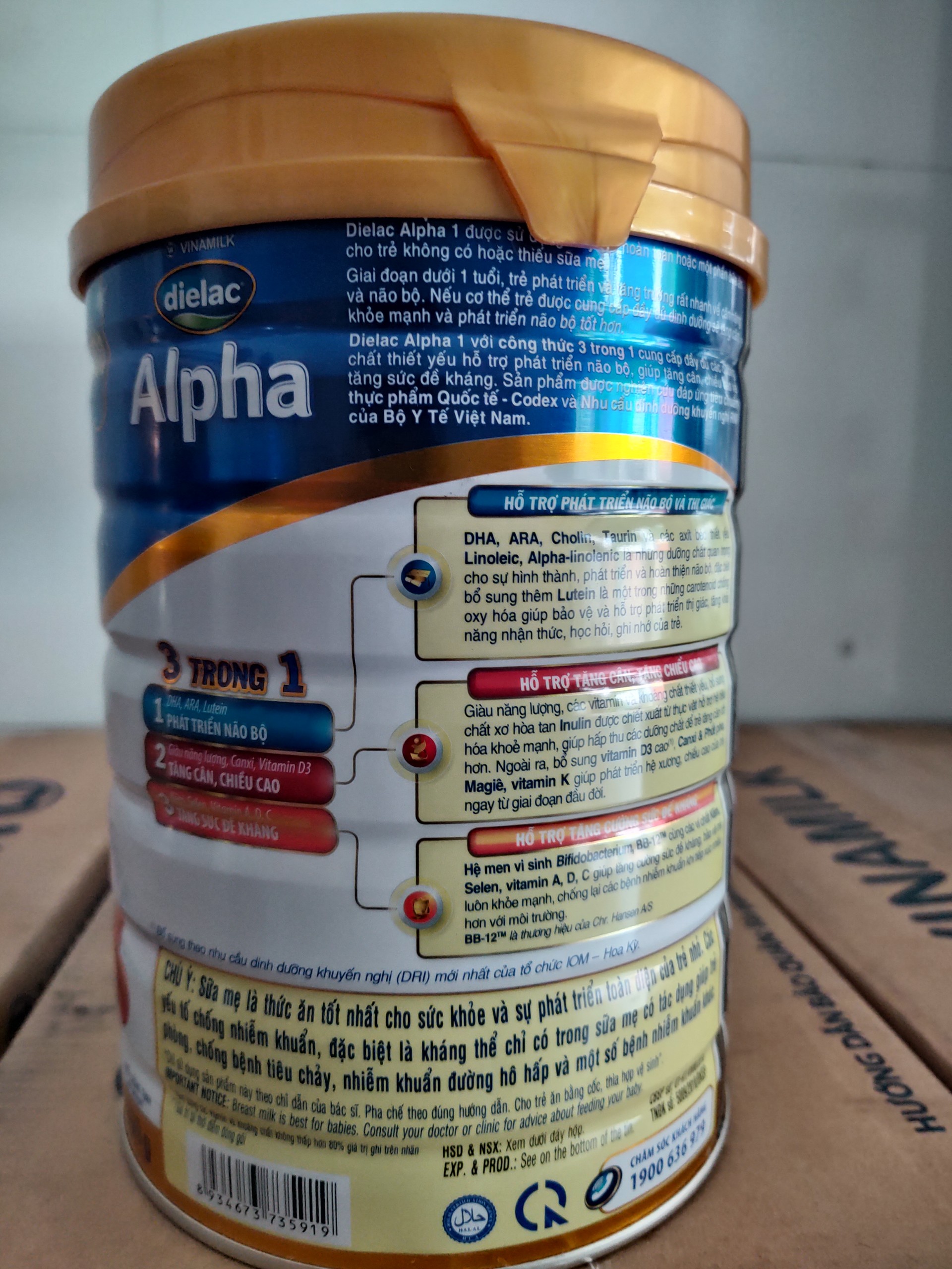 Sữa bột Dielac Alpha 1 900g (cho trẻ từ 0 - 6 tháng tuổi)