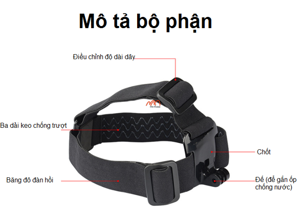 Dây đeo đầu cho camera Gopro , Osmo hiệu KingMa