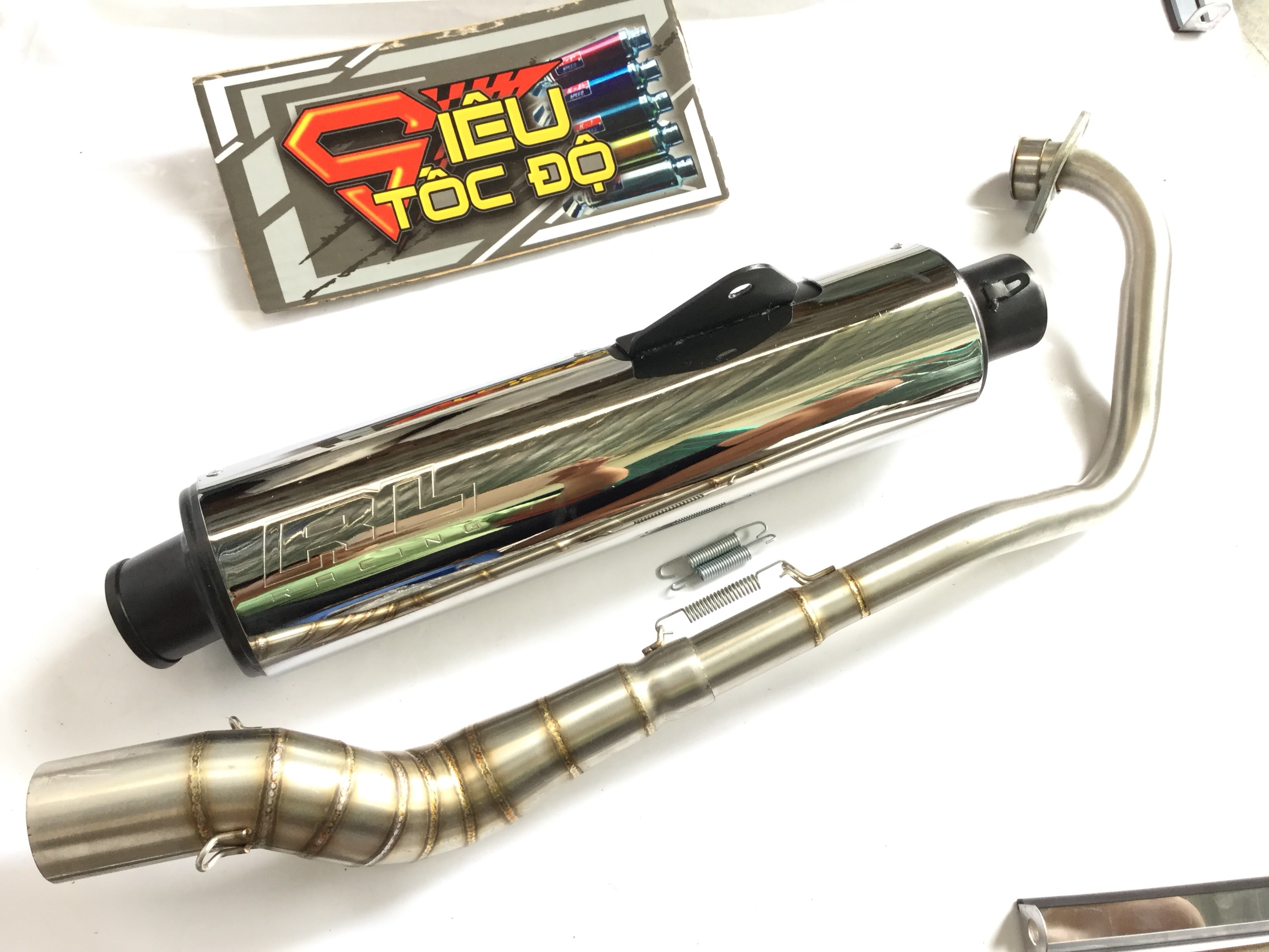 Pô Tăng CBR - Cổ inox 304 Xịn Lắp Cho Xe Exciter 150 ,......