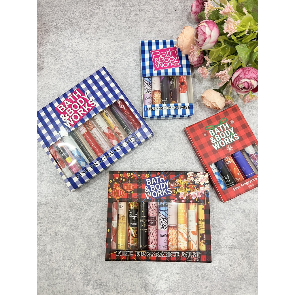 SET BODY MIST BATH & BODY WORKS 10ML CÓ HỘP