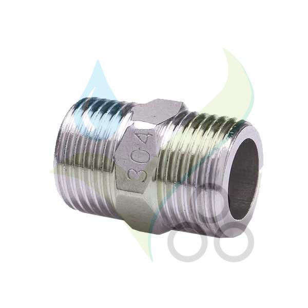 Nối Inox 2 Đầu Ren Ngoài  (21mm, 27mm, 34mm. 42mm, 49mm,...)