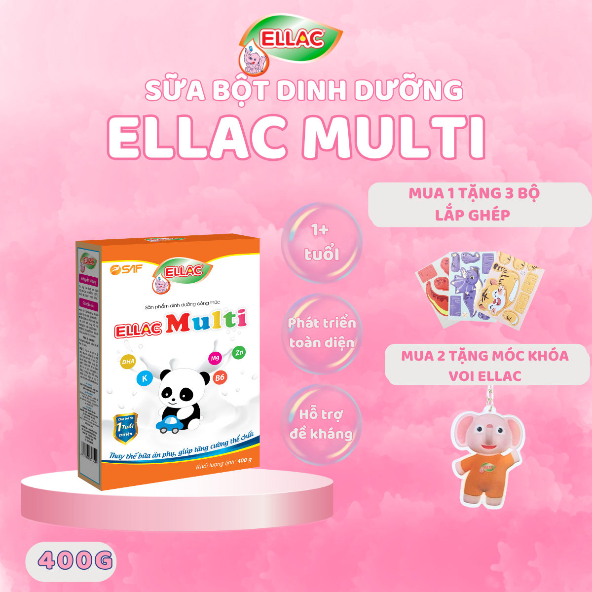 SỮA BỘT DINH DƯỠNG ELLAC MULTI 400G