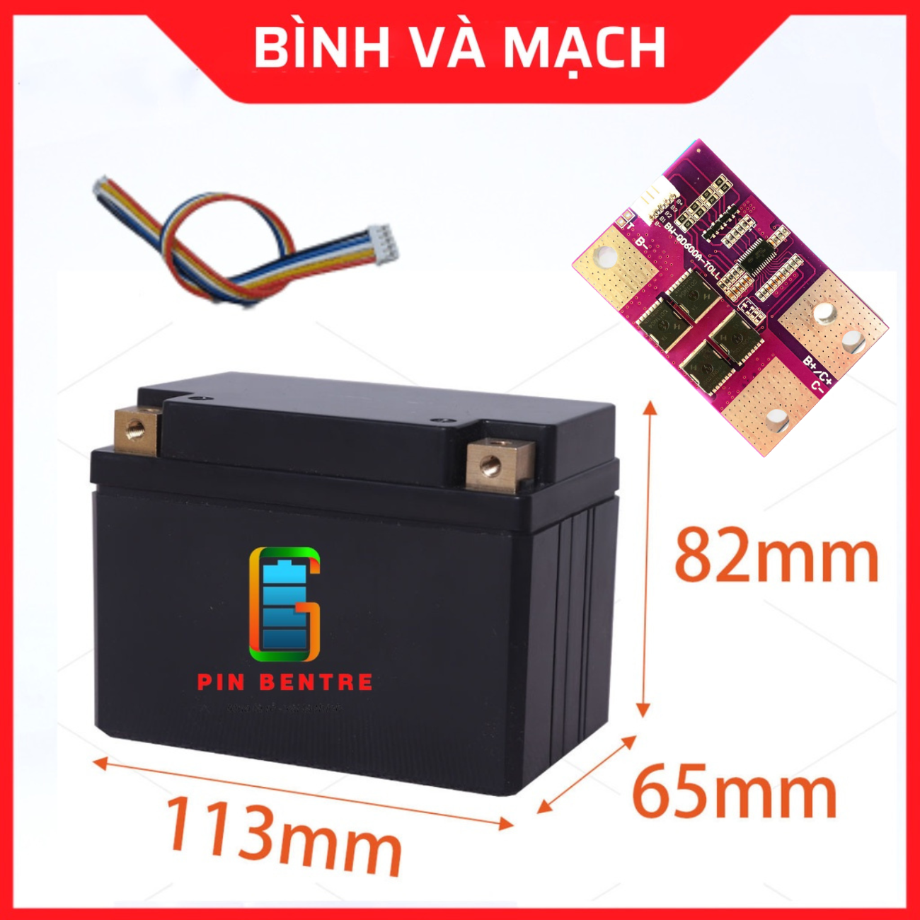 Mạch 4s 600A cho Pin sắt Phosphate chuyên đề Xe Máy ( Sạc Xả Chung )