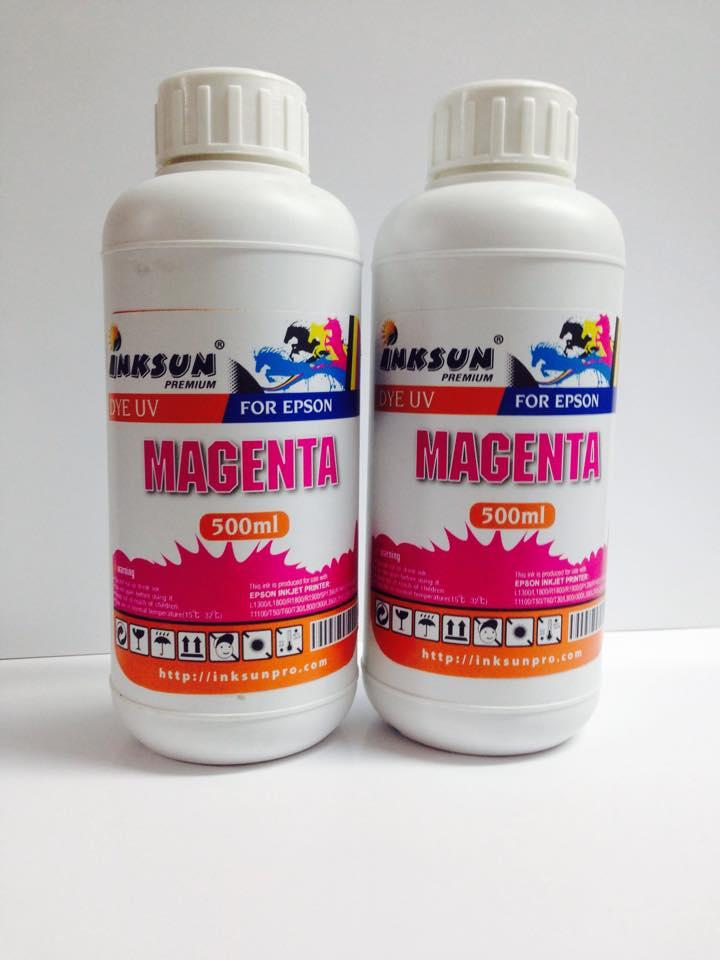 Mực Epson dye uv 500ml inksun bán lẻ màu Vàng